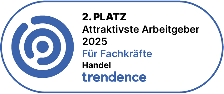 tendence 2. Platz Attraktivster Arbeitgeber 2025 für Fachkräfte im Handel